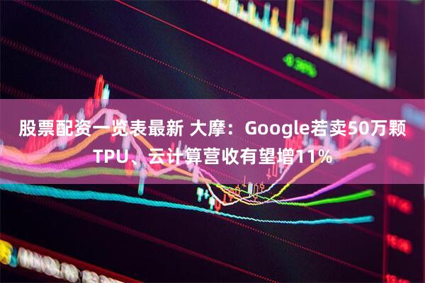 股票配资一览表最新 大摩：Google若卖50万颗TPU、云计算营收有望增11%